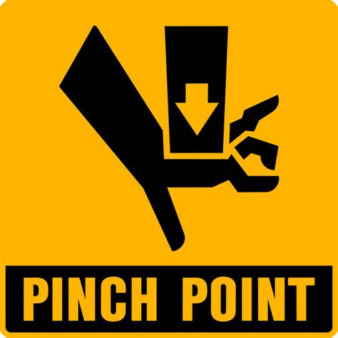 Caution - Pinch Point – Western Safety Sign