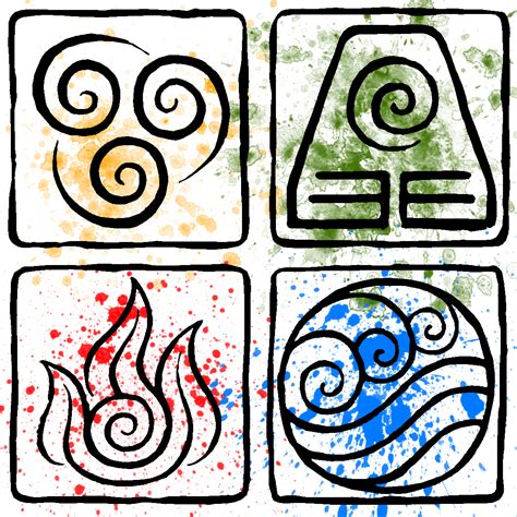 ATLA Element Symbols by piandaoist on deviantART | Earth element symbol ...