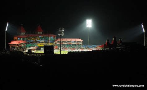 dharamshala-cricket-stadium at night - A Colorful Riot