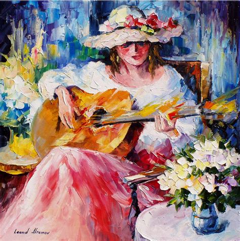 Acoustic Music - Palette Knife Oil Painting On Canvas By Leonid Afremov ...