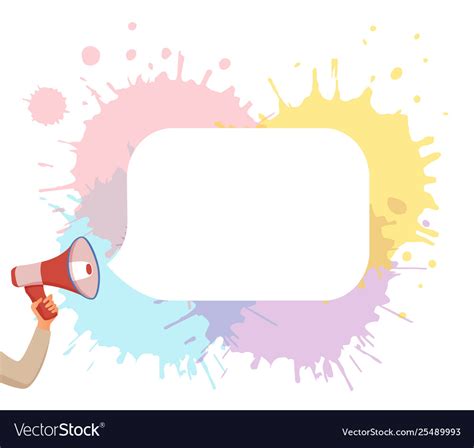 Megaphone announcement cartoon style Royalty Free Vector