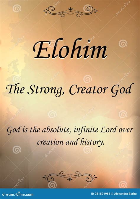 Elohim, Old Testament, Name Of God, Hebrew Word, Strong, Mighty, Powerful God, Papyrus Cartoon ...