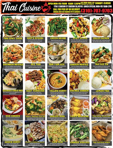 Menu | Thai Cuisine