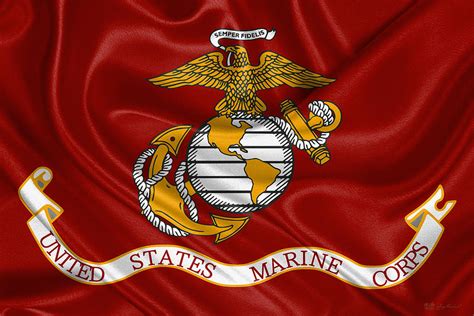 U. S. Marines - U S M C Corps Flag Digital Art by Serge Averbukh - Pixels