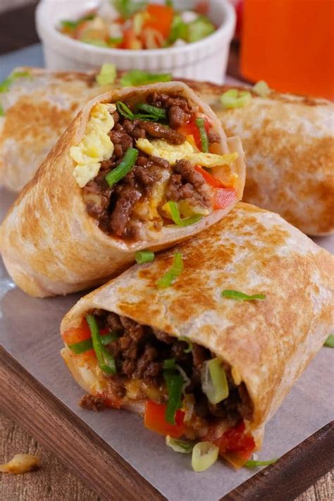 Breakfast Burrito Wraps – Breakfast Burrito Roll Ups – Chorizo - Eggs - Cheese - Breakfast Wraps ...