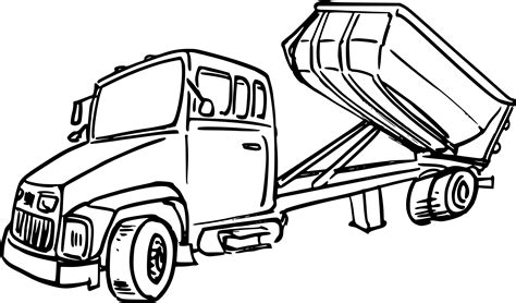 Coloriage camion benne et dessin à imprimer