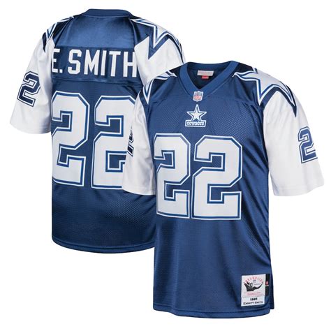 Men's Dallas Cowboys Emmitt Smith Mitchell & Ness Navy 1995 Authentic ...