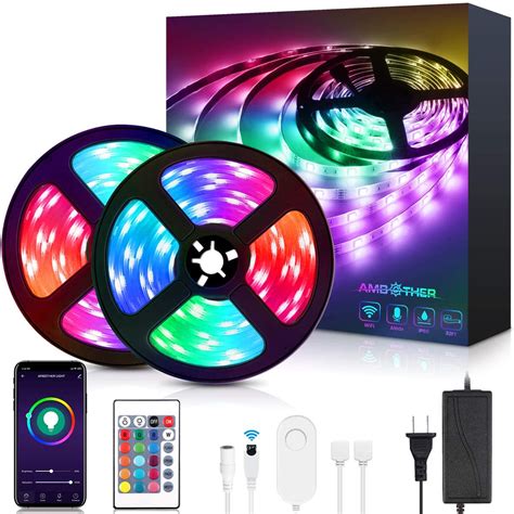 RGB LED Strip Lights 32.8ft WiFi LED Light Strips Works with Alexa Google Assist | Alexnld.com