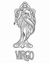 Virgo Coloring Page / Digital Download Printable Astrological Sign  sketch template