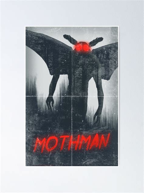 "Mothman Cryptid Horror Movie Poster" Poster by JoeWehnert | Redbubble