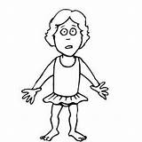 Sunburn Girl Coloring Sheet sketch template