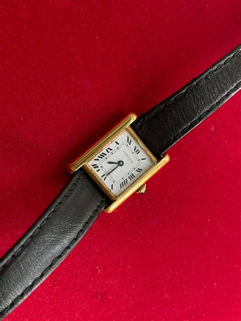 Vintage Cartier Tank Louis 18k Gold Watch - Etsy