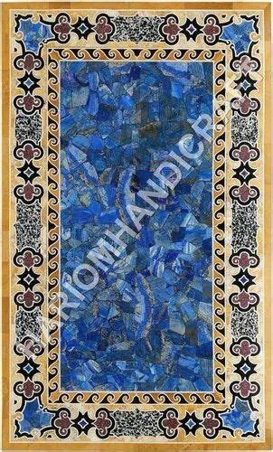 Marble Dining Table Top Lapis Lazuli Random Marquetry Inlay Art Handmade Home Decor at Rs 5000 ...