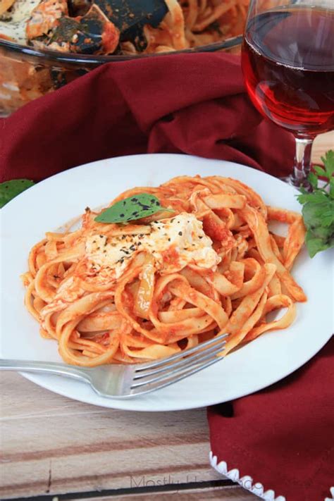 Spicy Baked Fettuccine - Mostly Homemade Mom