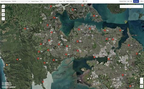 Rain gauge data for 24 hrs 27/1/23 from https://environmentauckland.org.nz/Data/List : r/auckland