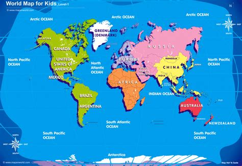 World Map For Kids Big Size in Kid Friendly World Map Printable | Printable Maps