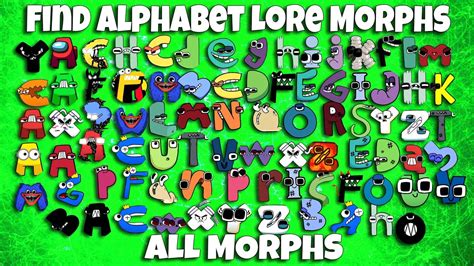 Roblox Find The Alphabet Lore Morphs All 32 Alphabet Lore Morphs - Riset