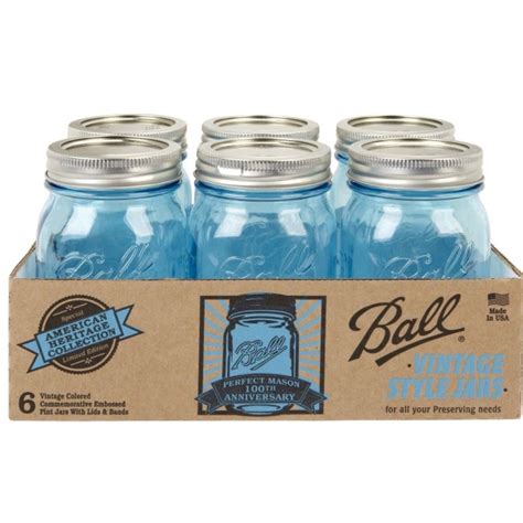 Limited Edition Ball® Blue Mason Jars [12 oz Ball® Mason Jar Limited ...