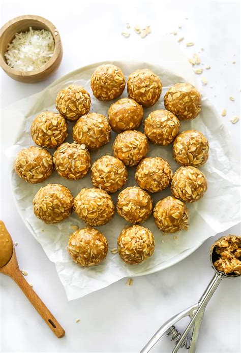 Easy Oatmeal Peanut Butter Balls - 5 Ingredients - Pinch Me Good