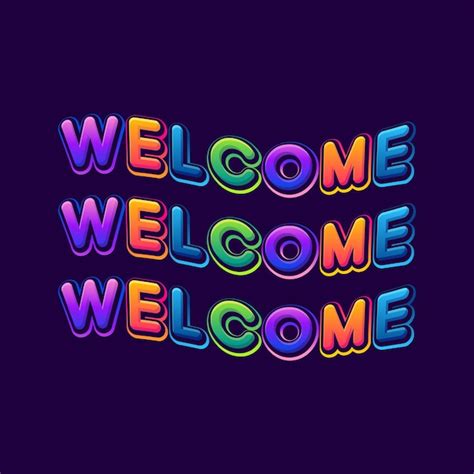 Premium Vector | Awesome Colorful Welcome Premium Vector Logo