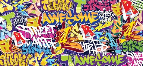 Colorful Graffiti Wall Art Background Street Art Hip-Hop Urban Vector Illustration Background ...