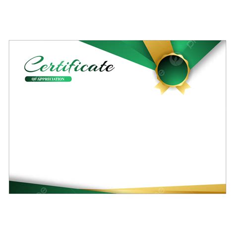 Green Gold Certificate Vector Hd Images, Graduation Certificate Border Design With Green And ...