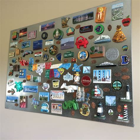 Magnet collection from our travels. Sheet metal is roughly 3'x4' and came from a plumbing/HVAC ...