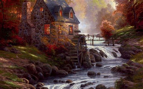 Thomas Kinkade Autumn Desktop Wallpapers - Top Free Thomas Kinkade Autumn Desktop Backgrounds ...