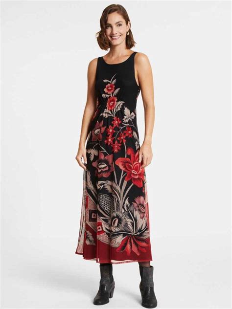 DESIGUAL by M. Christian Lacroix Sleeveless Dress Back Neckline | Dresses, Holiday maxi dress ...