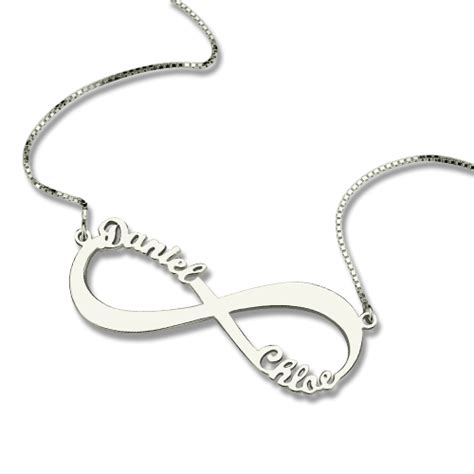 Personalized Infinity Symbol Necklace Double Name - GetNameNecklace