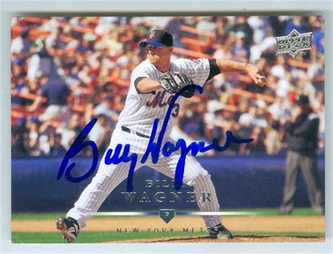 Billy Wagner autographed baseball card (New York Mets) 2008 Upper Deck #154