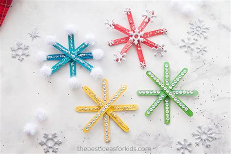 How to Make Popsicle Stick Snowflake Ornaments - An Easy Tutorial!