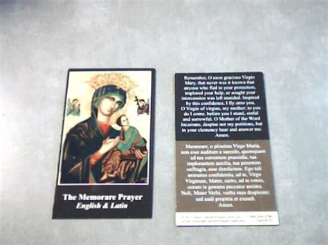 The Memorare Prayer in English & Latin – St. Anthony's Catholic Gift Shop