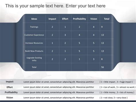 Decision Matrix Strategy PowerPoint Template