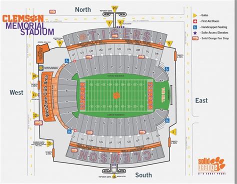 Clemson University Football Stadium Seating Chart - Stadium Seating Chart