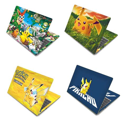 Pokemon Pikachu Cover Laptop Stickers Skins 2pcs 14" 15.6" Anime Decorate Cute Cartoon Kawaii ...