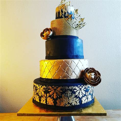 Crowning Glory. Black and Gold Cake. | Black and gold cake, Gold cake, Cake