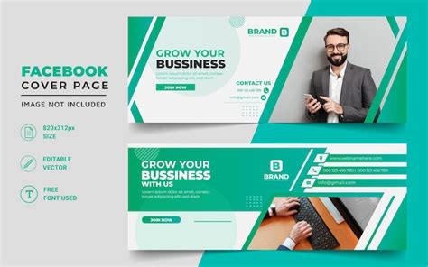 Premium Vector | Business corporate facebook cover page design template