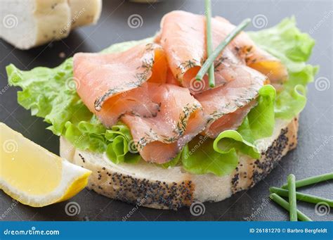 Gravlax Sandwich stock photo. Image of sandwich, food - 26181270