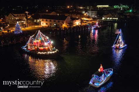 Holiday Lighted Boat Parade 2017 in Mystic, CT