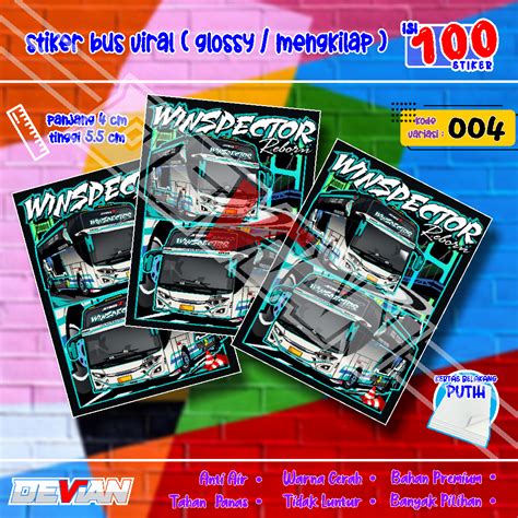 stiker bus winspector 100 pcs | original anti air warna cerah awet bahan premium | Lazada Indonesia