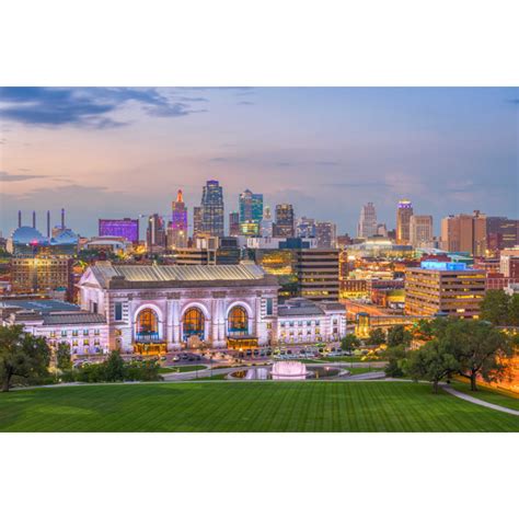 Ebern Designs Kansas City Skyline On Canvas by Sean Pavone Print | Wayfair