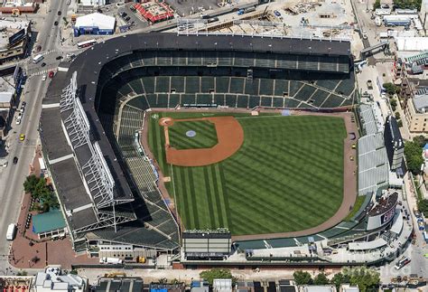 Wrigley Field in Chicago Aerial Photo #1 Photograph by David Oppenheimer - Pixels