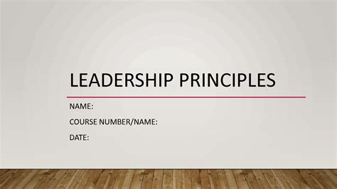 SOLUTION: Leadership Principles - Studypool