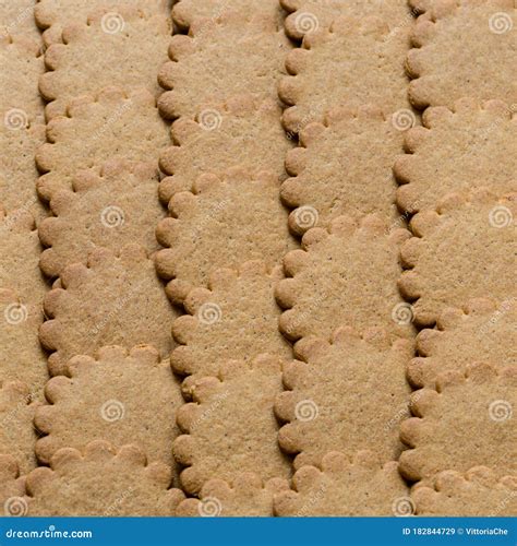 Biscuit Background. Brown Round Cookies Texture. Fattening Unhealthy ...