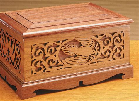 Scroll-Sawn Jewelry Box | WoodsmithPlans.com - The elegant patterns on this box are first cut ...