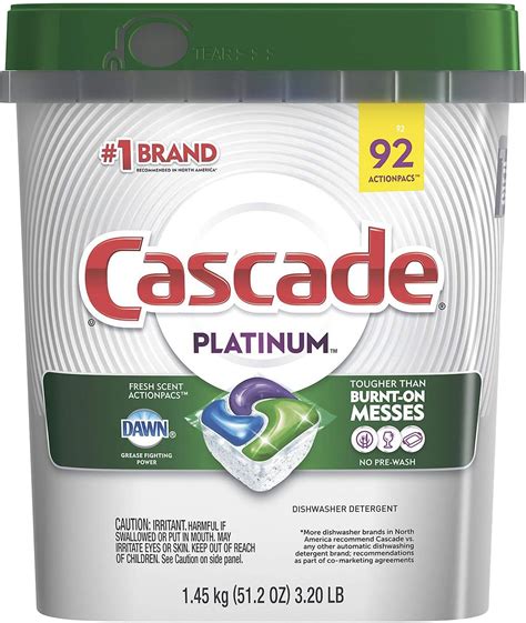 Amazon.com: Cascade Platinum Dishwasher Detergent, 16x Strength With ...