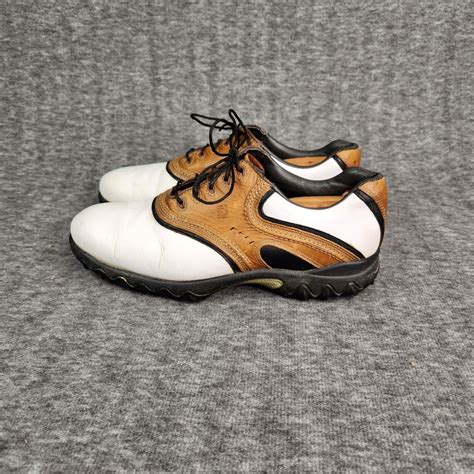 FootJoy FJ Contour Serie Golf Shoes Men's Size 10.5 Wide White Brown ...