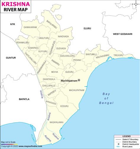 Krishna River Map In Ap