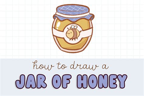 Printable Cute Drawing Honey Jar Sketch For Coloring 8384565 Vector Art ...